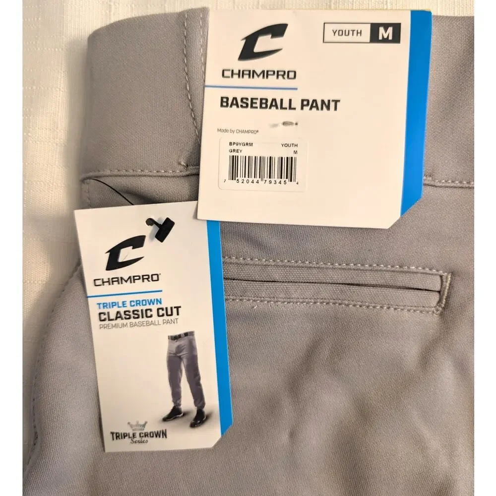 Champro Baseball Gray Pants Youth Medium
